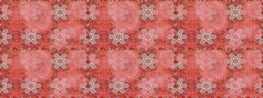 Küçük pembe ve nötr çiçeklerle oldukça eski bir besin torbası deseni. Tekstil, kumaş, kapaklar, duvar kağıtları, baskı, naylon, yapıştırma, örgü, dekupaj için çiçeksiz arkaplan.