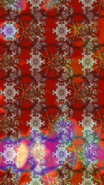 Çiçekli tebrik kartı. Raster illüstrasyonu. Doğum günü kartı ya da düğün davetiyesi. Suluboya çiçek buketi. Çiçek arkaplan. Kahverengi ve kırmızı renklerde.