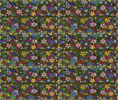 Renkli Bahar Temalı Kusursuz Arkaplan. Raster illüstrasyonu. Kusursuz Chichi kumaş deseni. Çiçek deseni. Düz Çiçek Elementleri Tasarımı.