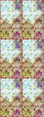 Çiçekli karalama şeklinde Raster çiçek deseni. Yumuşak, yaz çiçekli arka plan. Tarafsız renklerde çiçekler.