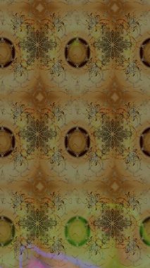 Raster illüstrasyonu. Kahverengi renkli çiçekler. Çizim çiçek deseni duvar kağıdı için kullanılabilir.