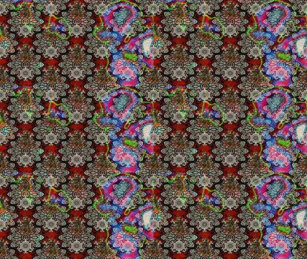 Tropik çiçek desenleri. Raster illüstrasyonu. Gri renkli çiçekler.