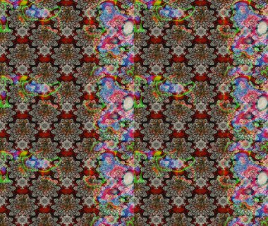 Tarafsız renklerde şirin bir çiçek deseni. Raster Modaya uygun kumaş deseni. Renkli Bahar Teması eskiz kalıbı. Düz Çiçek Elementleri Tasarımı.