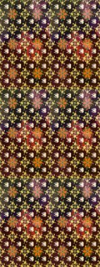 Tekstil, kumaş, kapaklar, duvar kağıtları, baskı, naylon, koleksiyon defteri, örgü, dekupaj için güzel bir eskiz. Küçük kahverengi çiçeklerdeki oldukça eski bir besin torbası deseni.