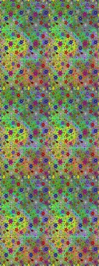 Suluboya, elle çizilmiş. Raster - stok. Vadinin çiçekleri yeşil ve nötr renklerde. Kusursuz arkaplan deseni.