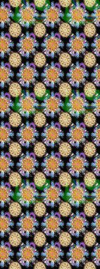 Yumuşak, bahar çiçekleri siyah renklerde. Raster çiçekleri klasik tarzda çizilmiş. Raster illüstrasyonu. Çiçekli yumuşak çizim deseni.