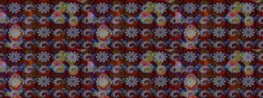 Çizim kalıbı. Raster illüstrasyonu. Ultraviyole kumaş deseni. Organik motif arkaplanı.