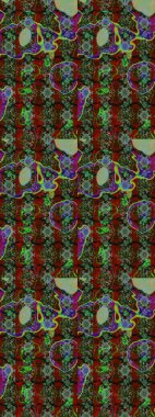 Küçük çiçekteki sevimli çiçek deseni. Yeşil ve gri renkte çiçekler.