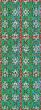 Sorunsuz çiçek desenli çiçekli, halk tarzında bırakır. Elle çizilmiş. Raster illüstrasyon.