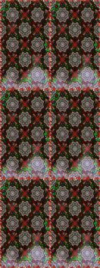 Çiçekli, pürüzsüz bir desen. Gri ve kahverengi renklerde bahar çiçekleri. Raster illüstrasyonu. Raster çiçekleri klasik tarzda resmedilir..