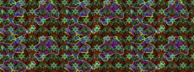 Raster çiçek desenleri çiziyor. Vadinin yeşil renkli çiçekleri.