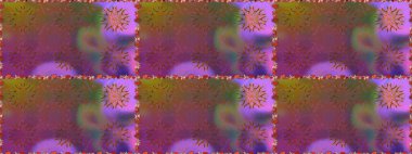 Küçük çiçekte hoş bir çiçek deseni var. Kahverengi renkler ve parlak çiçekler üzerinde soyut, pürüzsüz desen. Çiçek elementli zarif raster dokusu..