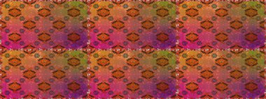 Çiçeksiz desenli arka plan, darbeler, sıçramalar, yaz çiçekleri. Raster illüstrasyonu. Kahverengi ve turuncu renkte çiçekler.