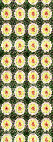 Küçük çiçekteki sevimli çiçek deseni. Yeşil renkli çiçekler. Raster illüstrasyonu.