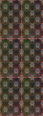 Raster illüstrasyonunda kusursuz çiçek deseni. Gri ve kahverengi renkte çiçekler.