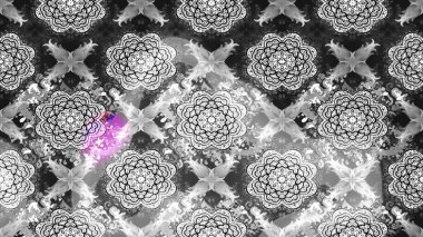 Sevimli çiçek raster deseni. Gri renkli çiçekler. Düz Çiçek Elementleri Tasarımı. Renkli Bahar Teması çizim şablonu.