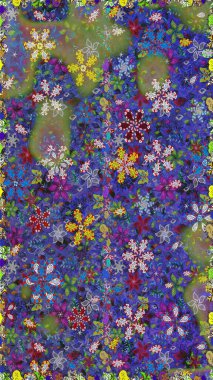 Ev dekorasyonu. Paisley baskı el çizilmiş elemanları. Fantezi çiçekler, doğal duvar kağıdı, çiçek dekorasyon kıvırcık illüstrasyon ile Dikişsiz desen.