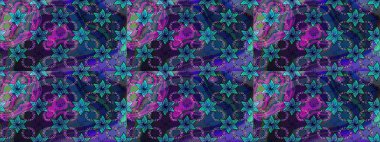 Organik motif arka planı. Çizim kalıbı. Raster illüstrasyonu. Ultraviyole kumaş deseni.