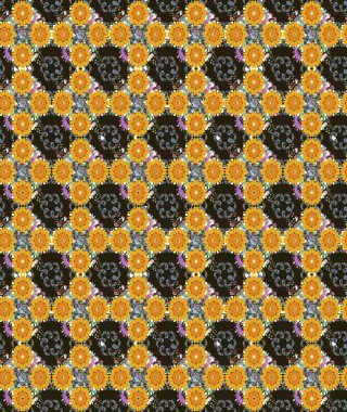 Kahverengi renklerde. Raster illüstrasyonu. Raster illüstrasyonundaki çiçek desenli çizim. Güzel kumaş deseni.