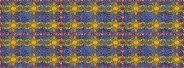 Raster illüstrasyonu. Suluboya, elle çizilmiş. Kahverengi ve yeşil renkli yapraklı yabani çiçekler. Kusursuz arkaplan deseni.