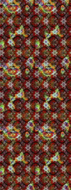 Güzel kumaş deseni. Raster illüstrasyonundaki çiçek desenli çizim. Raster illüstrasyonu. Kahverengi ve kırmızı renklerde.