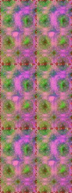 Raster illüstrasyonunda kusursuz çiçek deseni. Renkli Bahar Temalı Kusursuz Arkaplan. Pembe ve yeşil renkli çiçekler. Düz Çiçek Elementleri Tasarımı.