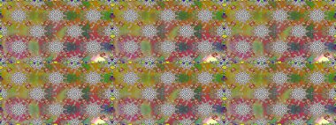 Eski usul. Tomurcukları papatya çiçekleri olan sevimli bir çiçek deseni. Kumaş, tekstil, duvar kağıdı baskısı için. Miles Fleur, süslü püslü bir süs. Kusursuz bir geçmişi var. Raster illüstrasyonu.