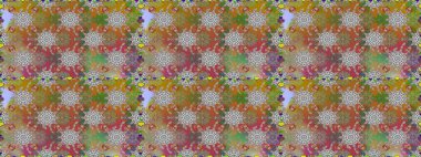 Düz Çiçek Elementleri Tasarımı. Renkli Yaz Temalı Kusursuz Arkaplan. Çiçekli kusursuz retro desen. Gri ve kahverengi renkte çiçekler.