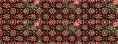 Gri ve kahverengi renkli çiçekler. Çiçeksiz desenli arka plan, yaz çiçekleri. Düz Çiçek Elementleri Tasarımı. Renkli Bahar Teması Kusursuz Arkaplan.