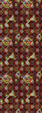 Güzel kumaş deseni. Raster illüstrasyonundaki çiçek desenli çizim. Raster illüstrasyonu. Kahverengi ve kırmızı renklerde.