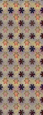 Raster illüstrasyonu. Gri renklere karalamalar çizilmiş çiçek deseni.