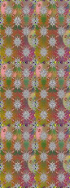 Eski moda arka plan. Raster illüstrasyonu. Çiçek çelengi. Şablon, pürüzsüz, çiçekli kenar. Kıvırcık, parlak örgü. Güzel, pürüzsüz kumaş, tuval..