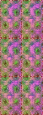 Raster illüstrasyonunda kusursuz çiçek deseni. Renkli Bahar Temalı Kusursuz Arkaplan. Pembe ve yeşil renkli çiçekler. Düz Çiçek Elementleri Tasarımı.