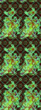 Çiçek desenli eskiz. Yeşil, kahverengi ve siyah renkli çiçekler. Renkli Bahar Teması eskiz kalıbı. Düz Çiçek Elementleri Tasarım Raster illüstrasyonu.