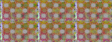 Renkli Bahar Tema dikişsiz desen Arka Plan. Düz Çiçek Elemanları Tasarım. Süslü kumaş deseni. Raster illüstrasyon dikişsiz Çiçek Desen.