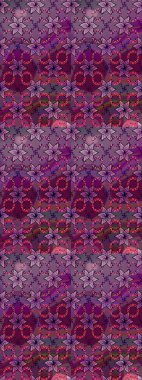 Renkli Yaz Temalı eskiz kalıbı. Çiçekli eskiz çizimi. Mor ve kahverengi renkte çiçekler. Düz Çiçek Elementleri Tasarımı.