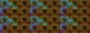 Raster illüstrasyonu. Renklerle. 3D çiçekler, çizim.