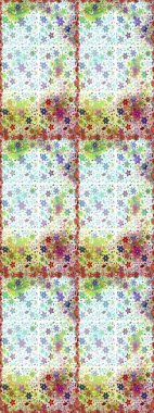 Raster illüstrasyonunda kusursuz çiçek deseni. Düz Çiçek Elementleri Tasarımı. Renkli Bahar Temalı Kusursuz Arkaplan. Süslü kumaş deseni.