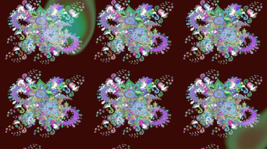 Suluboya, elle çizilmiş. Eskiz arkaplan modeli. Raster illüstrasyonu. Kahverengi yapraklı yabani çiçekler.