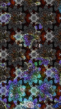 Raster deseni. Sanat, çiçeklere ilham verir ve arka plan bırakır. Karalama çiçekleri çizim kalıbı. Siyah el çizimi desen.