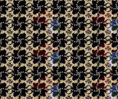 Nazik, narin çiçek arkaplanı. Çiçekli karalama şeklinde Raster çiçek deseni. Siyah, bej ve kahverengi renkte çiçekler.