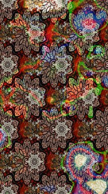 Çizim raster deseni. Çiçek arkaplan. Güzel kumaş deseni.