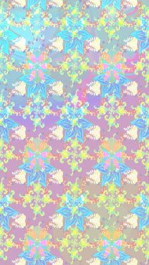 Moda baskıları için zarif bir şablon. Robot resim. Küçük renkli çiçekler. Çiçekli bahar çiçekleri. Küçük çiçekte güzel bir desen. Motley illüstrasyonu.