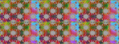 Raster çiçekleri klasik tarzda çizilmiş. Çiçekli, pürüzsüz bir desen. Gri ve kahverengi renklerde bahar çiçekleri. Raster illüstrasyonu.