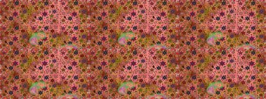 Raster illüstrasyonu. Tekstil ya da kitap kapakları, imalat, duvar kağıtları, baskı, hediye paketi ve yapıştırma kitabı için çiçeksiz arka plan. Küçük ölçekli çiçeklerdeki basit sevimli desen.