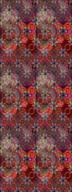 Çiçekli karalama şeklinde Raster çiçek deseni. Yumuşak, yaz çiçekli arka plan. Kahverengi renkte çiçekler.