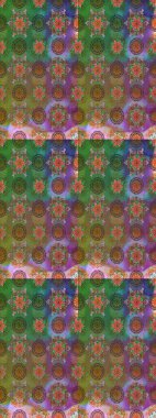 Raster illüstrasyonu. Kahverengi renklere karalamalar çizilmiş çiçek deseni.