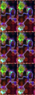 Raster. Kahverengi ve gri renkte güzel çiçekler, suluboya çiçek desenleri, duvar kağıdı, kart veya kumaş için fayanslı desenler..