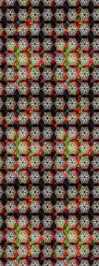 Siyah renkli çiçekler. Tropik çiçekler. Gömlek çizimi Arkaplan Deseni.