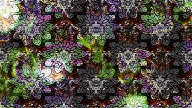 Çiçek desenli eskiz. Düz Çiçek Elementleri Tasarım Raster illüstrasyonu. Gri renkli çiçekler. Renkli Bahar Teması çizim şablonu.